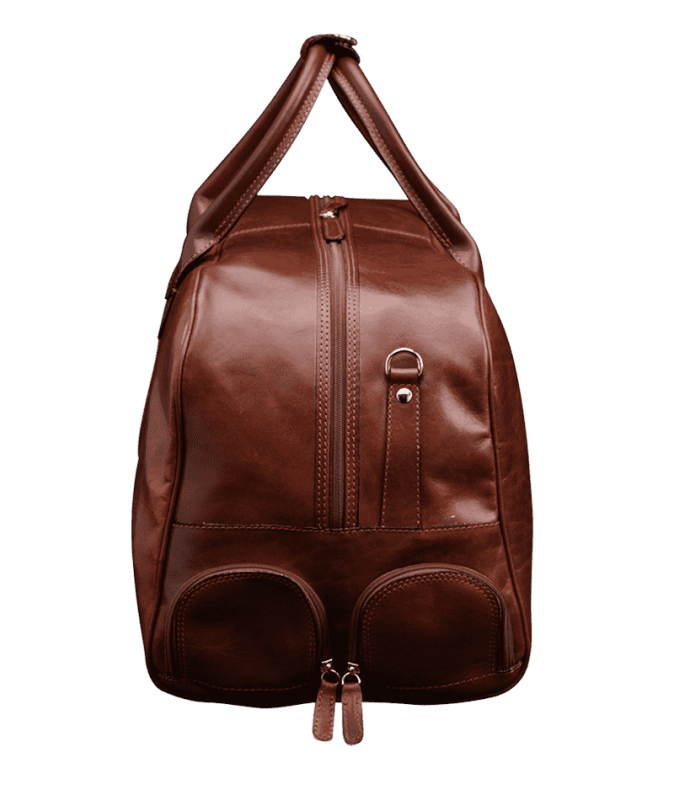 All-in-One Golf Ledertasche seitenansicht All-in-One Golf Ledertasche seitenansicht